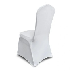 Biały pokrowiec na krzesło