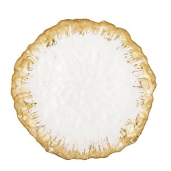 Podtalerz szklany ze złotym ornamentem